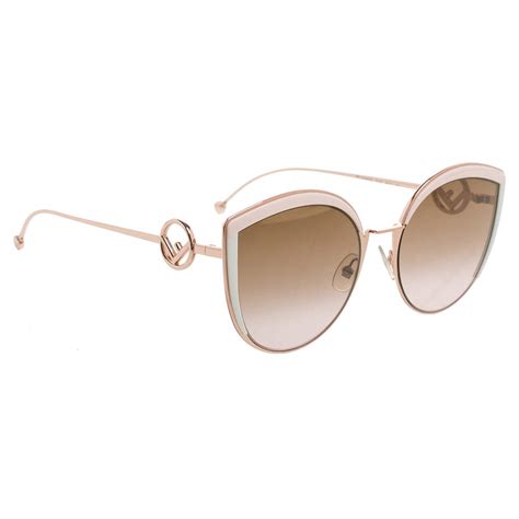 fendi rose gold cat eye sunglasses|occhiali fendi cat eye.